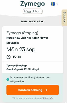 ställt sig på väntelistan