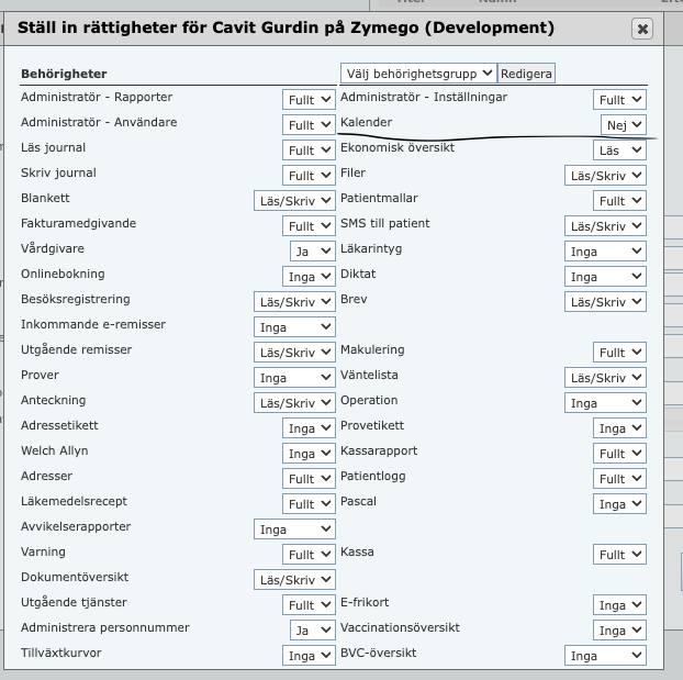 webdoc inställning kalender